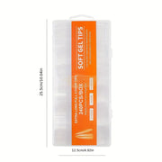 240pcs Soft Gel Tips Stiletto Extra Long Full Cover | Orange Box Soft Gel Tips