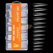 240pcs Soft Gel Tips Stiletto Extra Long Full Cover | Orange Box Soft Gel Tips