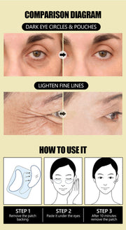 24K Gold Collagen Hyaluronic Acid Eye Mask | 10 pieces Eye Mask