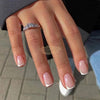 24pcs Square White French Tip Press-On Nails | Full Cover Press‑On Nails