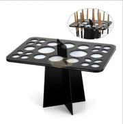 26 Holes Make Up Brush Drying Rack Organizer Black Salon Furniture