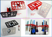 26 Holes Make Up Brush Drying Rack Organizer Salon Furniture