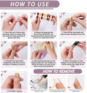 26pcs BSJ-0029 3D Toenail Semi-Cured Gel Nail Wraps Gel Nail Wraps