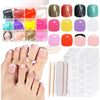 288Pcs Full Cover Short Square Press-On Toenails Press On Nails
