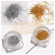 Nail Art Glitter Gold Silver Striping Lines - Available in Gold & Silver