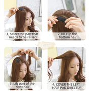 2pcs Volume Boost Hair Pads 6.6*2.6cm | Black Hair Claws & Clips