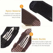 2pcs Volume Boost Hair Pads 6.6*2.6cm | Black Hair Claws & Clips