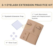 3-in-1 Multifunctional Eyelash Extension Training Silicone Mannequin Lash Extension Accessories