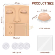3-in-1 Multifunctional Eyelash Extension Training Silicone Mannequin Lash Extension Accessories