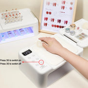 3-in-1 Sun 19Z UV LED Nail Lamp 288W with Arm Rest & Tray Large Space Design UV Lamp