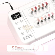 3-in-1 Sun 19Z UV LED Nail Lamp 288W with Arm Rest & Tray Large Space Design UV Lamp