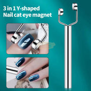 3-in-1 Y-Shaped Nail Cat Eye Magnet Nail Art Magnet Tool