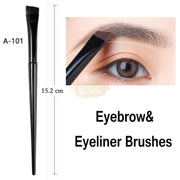 3 pcs Black Ultra-Thin Eyeliner Brush Set Eyeliner Brush
