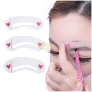 3 pcs Reusable Eyebrow Drawing Guide Card Assistant Template Lash Extension Accessories
