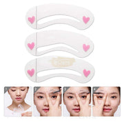 3 pcs Reusable Eyebrow Drawing Guide Card Assistant Template Lash Extension Accessories