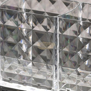 3-Slots Acrylic Diamond Design Brush Holder | Clear Brush Holder