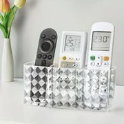 3-Slots Acrylic Diamond Design Brush Holder | Clear Brush Holder