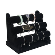 3-Tier Black Velvet Jewelry Display for Bracelets/Bangles (display only) Jewelry Holder