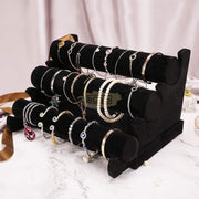 3-Tier Black Velvet Jewelry Display for Bracelets/Bangles (display only) Jewelry Holder