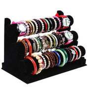 3-Tier Black Velvet Jewelry Display for Bracelets/Bangles (display only) Jewelry Holder