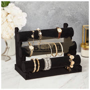 3-Tier Black Velvet Jewelry Display for Bracelets/Bangles (display only) Jewelry Holder
