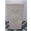 3-Tier Plastic Rattan Storage Drawer Cabinet | Beige Storage Cabinet