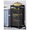 3-Tier Rotating Storage Organizer | Square | Black Storage Organizers