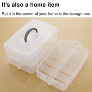 3-Tier Storage Organizer with Handle & Detachable Inserts 24.5x16.5x18cm Storage Organizers