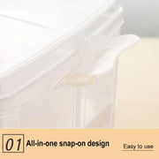 3-Tier Storage Organizer with Handle & Detachable Inserts 31.5*17.5*24cm Storage Organizers