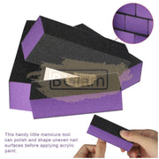 3-Way Nail Sanding Block Buffer | Orange Nail Buffer