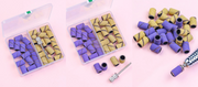 30 pcs Nail Sanding Band Set | Purple & Yellow Sanding Bands