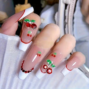 36 Pcs Mixed Colors Cherry Rhinestone Nail Charms | 3D Nail Art Decoration Nail Rhinestone Charms