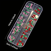 36 Pcs Mixed Colors Cherry Rhinestone Nail Charms | 3D Nail Art Decoration Nail Rhinestone Charms