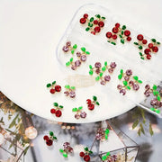 36 Pcs Mixed Colors Cherry Rhinestone Nail Charms | 3D Nail Art Decoration Nail Rhinestone Charms