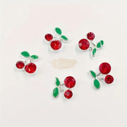 36 Pcs Mixed Colors Cherry Rhinestone Nail Charms | 3D Nail Art Decoration Nail Rhinestone Charms