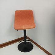 360° Swivel Adjustable Bar Stool with footrest Orange Bar Stool