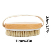 Round Exfoliating Body Brush with Rubber Scrubber