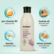 Inatur Keratin Shampoo 250ml | Sulphate-Free Strengthening