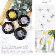 3D Butterfly Patch Design Nail Art Decoration - Available in 4 colors Nail Art
