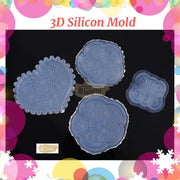 3D Carving Silicone Nail Mold Template - Available in 12 Designs Nail Art Tool
