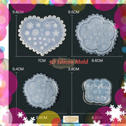 3D Carving Silicone Nail Mold Template - Available in 12 Designs Nail Art Tool
