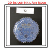 3D Carving Silicone Nail Mold Template - Available in 12 Designs 12 Nail Art Tool
