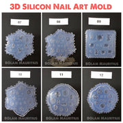 3D Carving Silicone Nail Mold Template - Available in 12 Designs Nail Art Tool