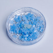 3D Flower Nail Art Charms Blue Nail Deco