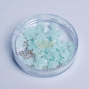 3D Flower Nail Art Charms Green Nail Deco