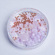 3D Flower Nail Art Charms Purple Nail Deco