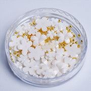 3D Flower Nail Art Charms White Nail Deco