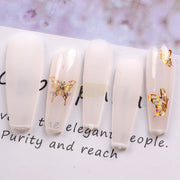 3D Holographic Butterfly Nail Stickers Gold & Silver Nail Art