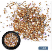 3D Nail Art Gems - 7 colors B-01 Gold Nail Art Tool