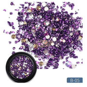 3D Nail Art Gems - 7 colors B-05 Purple Nail Art Tool